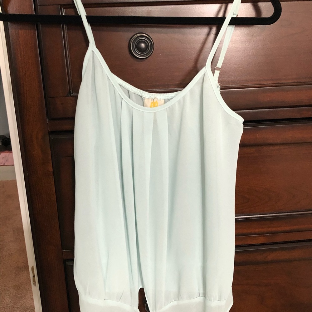 Sheer baby blue top